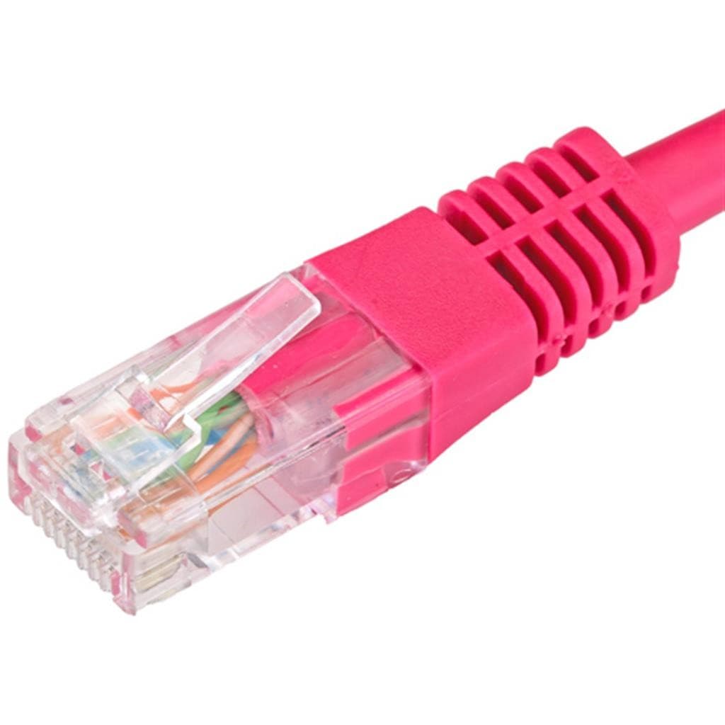 Cablenet 30m Cat6 RJ45 Pink U/UTP PVC 24AWG Flush Moulded Booted Patch - image 3