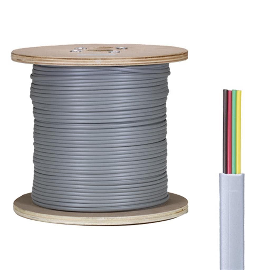 Cablenet 4 Core PVC CPR Eca Silver Grey Flat Modular Cable 305m Reel - image 2