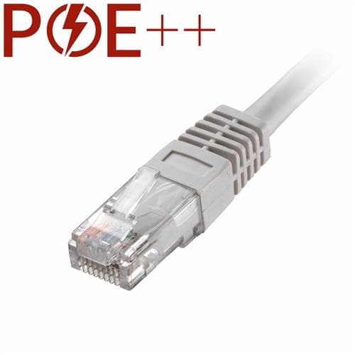 White 4m Cat6 RJ45 Ethernet cable with a flush moulded boot, featuring a transparent connector and 24AWG U/UTP PVC material, designed for high-speed networking.