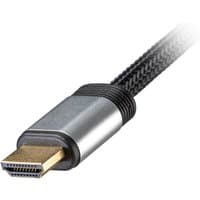 Black braided Cablenet 1.5m HDMI 1.4b cable with gold-plated connectors and standard Type A HDMI ends.