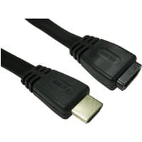 Black Cables Direct HDMI cable, 3m, flat design with standard Type A connectors.