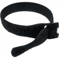 Black Cables Direct CT-VEL300 hook and loop cable tie in a circular loop with textured surface.