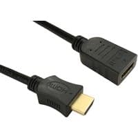Black 5 m HDMI cable with standard HDMI Type A connectors by Cables Direct