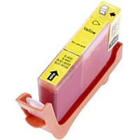 Yellow Canon ink cartridge with orange casing, labeled BCI-5Y, 13ml capacity for 240 pages.
