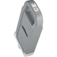 Gray Canon 2220B001/PFI-702BK ink cartridge, 700ml capacity, rectangular with a handle and label on top.