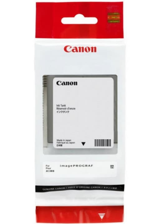 Magenta ink cartridge in a sealed white and red packaging, labeled "Canon" and "Ink Tank," designed for Canon imagePROGRAF printers, featuring a 700ml capacity.