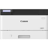 Canon i-SENSYS LBP236dw printer, white with black top, LCD screen, Wi-Fi enabled, compact design.