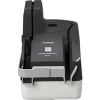 Canon imageFORMULA CR-L1 check scanner, black and grey, compact design with front-loading paper tray.