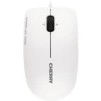 Pale grey CHERRY MC 2000 corded mouse with tilt wheel, USB connection, and sleek design.