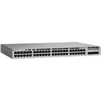 Cisco C9200-48PXG-A network switch, silver, 48 ports, rack-mountable, with ventilation slots on sides.