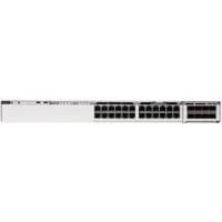 Cisco C9350-24T network switch, grey, 1U, 24 Ethernet ports, managed L3, sleek front panel design.