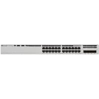 Grey Cisco Catalyst 9200L switch with multiple Ethernet ports and PoE capability, rectangular design.