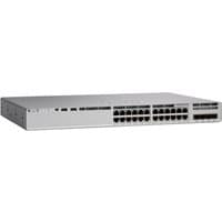 Cisco Catalyst 9200L switch, silver, 48 Ethernet ports, compact design, rack-mountable.
