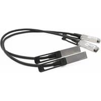 Cisco Meraki MA-CBL-100G-3M black QSFP cable with dual connectors and sleek design.