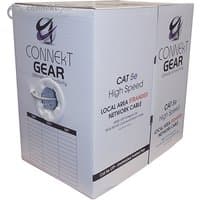 Grey connektgear 305m CAT5e UTP Stranded Network Cable Drum with 24AWG, packaged in a branded cardboard box.