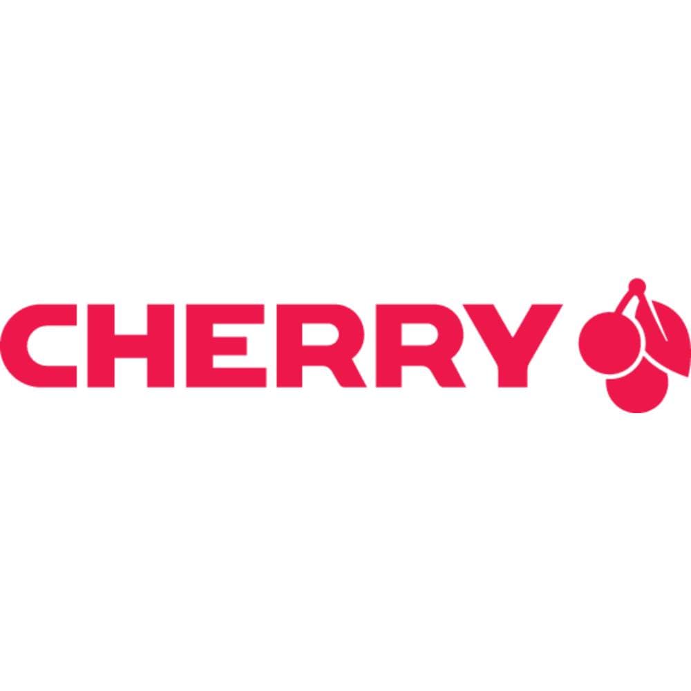 Bright red "CHERRY" logo featuring a stylized cherry graphic, set against a clean white background, emphasizing a modern and vibrant design.