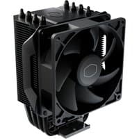 Black Cooler Master Hyper 411 Nano processor air cooler with 9.2 cm fan and heat pipes, featuring a sleek, compact design.