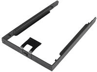 Black metal laptop HDD/SSD caddy with a rectangular frame, designed for easy installation and secure mounting of hard drives in laptops.