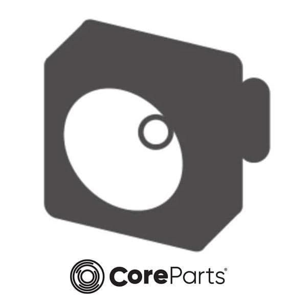 CoreParts ML13647 projector lamp featuring a compact, square design with a circular lens, primarily in black with the CoreParts logo below.