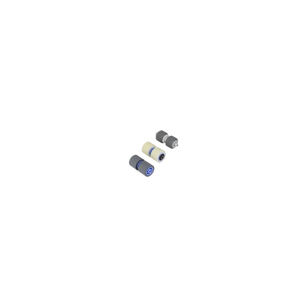 Three printer rollers in varying sizes, featuring a combination of gray and blue colors, made of durable rubber material, designed for CoreParts MSP7041 printer models.