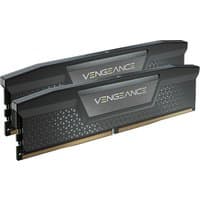Corsair Vengeance memory module, 32 GB DDR5, 2 x 16 GB, black with silver accents and Vengeance logo.