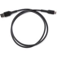 Black Crestron USB cable, USB-A male to USB-C male, USB 3.2 Gen 2, 10 Gbps, coiled in a loop.