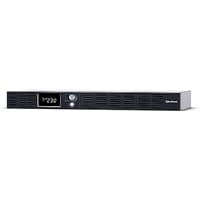 Black CyberPower OR600ERM1U UPS with LCD display, vented front panel, and slim rack-mount design.