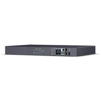 Black CyberPower PDU44005 with 10 AC outlets, 1U rack mount, digital display, and control buttons on the front panel.