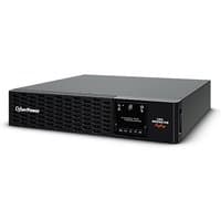 Black CyberPower PR2200ERT2U UPS with LCD display and vented front panel.