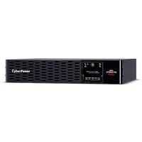 Black CyberPower PR3000ERT2U UPS with LCD display and vented front panel, 2U rackmount design.