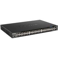 Black D-Link DGS-1520-52MP managed L3 Gigabit Ethernet switch with 48 ports and sleek rectangular design.