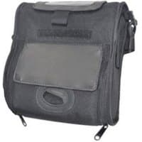 Black Datamax O'Neil printer/scanner cover with front pocket, zipper closures, and reinforced handle opening.