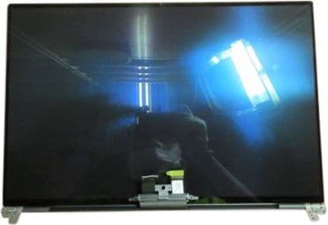 15.6-inch Dell OLED LCD touchscreen with a sleek black frame, featuring a glossy surface and minimal bezels, ideal for vibrant visuals and interactive use.