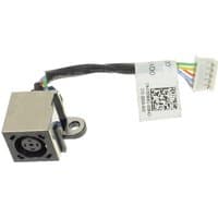 Dell 3DWW2 laptop spare part cable with metal connector, multicolored wires, and white plug with QR code label.