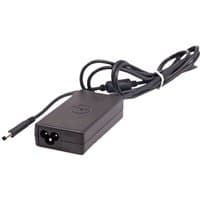 Black Dell laptop charger with AC adapter, long cable, and three-prong connector.