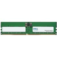 Green Dell memory module 16 GB DDR5 288-pin DIMM with white labels and gold connectors.