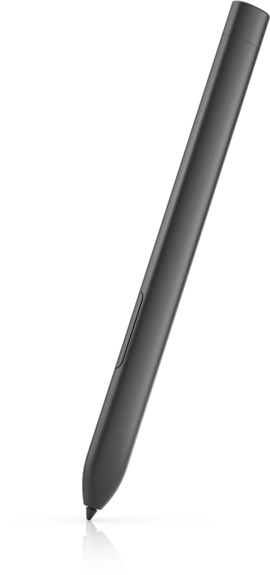 Black DELL PN7320A stylus pen with a sleek design, featuring a pointed tip and a side button, made of a smooth matte material for comfortable grip and precise writing.