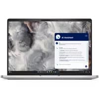 Dell Pro 16 Plus laptop, silver aluminum, 16" screen, slim design, Windows 11 interface displayed.