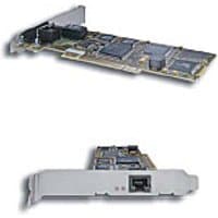 Dialogic Diva UM-BRI-2 interface card with green circuit board, black components, and metal bracket.
