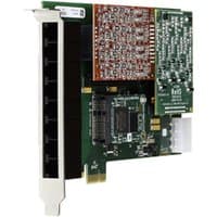 Green Digium A8B04F internal adapter card with RJ-11 ports and circuit board components.