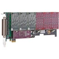 Digium AEX2400ELF internal adapter card with multiple ports, green and red circuit boards, and PCI connectors.