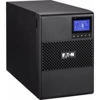 Black Eaton 9SX1500IBS UPS with LCD display, vented front panel, and Eaton logo on the front.