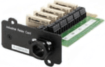 Black network management card with multiple ports and a green circuit board, designed for Eaton UPS models including 5PX, 9E, and 9PX.