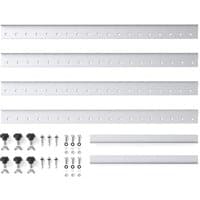 Silver EcoFlow AA-FRAME-TILT solar panel bracket with multiple perforated bars and assorted screws and knobs.