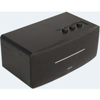 Black Edifier D12-BK loudspeaker with three top control knobs, wired and wireless, 70W output.