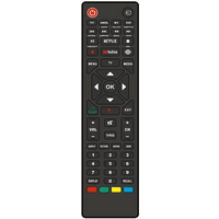 Black eiQ-SMTVremote RF2.4G Air mouse with 53 keys, including directional pad, volume, and colorful function buttons.