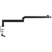 Black Elgato Wave Mic Arm LP with adjustable joints, desk clamp, and sleek low-profile design for broadcast microphones.