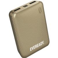 Gold Energizer PX10MGD power bank, 10000 mAh, compact design with textured surface and dual USB ports.