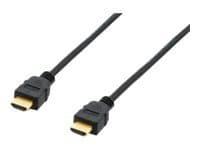 High-speed HDMI cable, 180 cm long, featuring black plastic connectors with gold-plated tips, designed for Type A male connections.