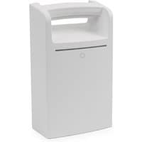 White Ergotron LiFeKinnex™ Battery with handle, rectangular shape, and subtle front button.